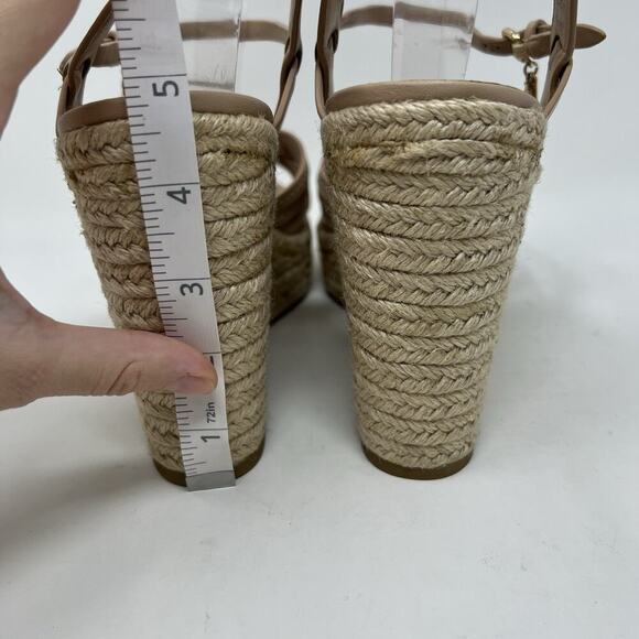 Coach‎ Dottie Tan Wedge Espadrilles Sandals Charms Ankle Strap Women’s Size 11 - Picture 10 of 12